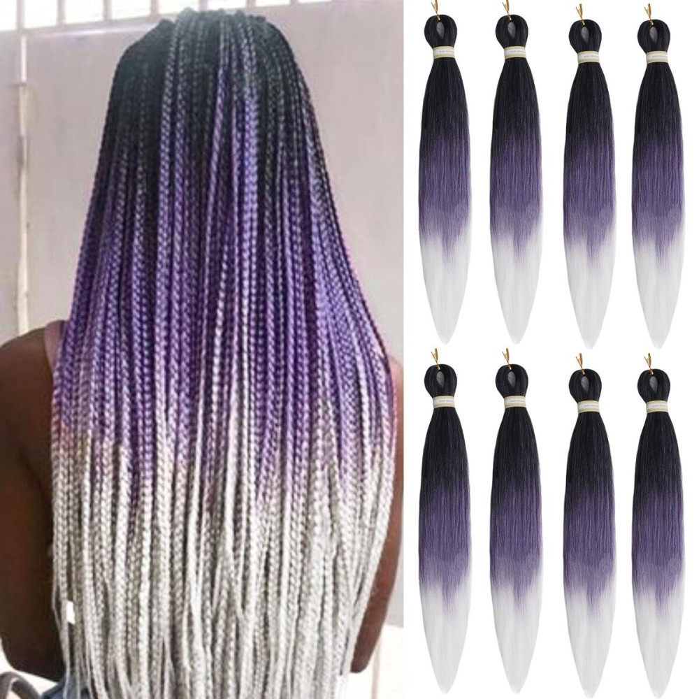 Beyond Beauty Braiding Hair pre stretched, Braids Synthetic Fiber Ombre Yaki Texture, Natural Easy Twist Braids Crochet Hair Hot Water Setting hair extensions