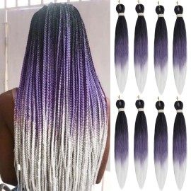 Beyond Beauty Braiding Hair pre stretched, Braids Synthetic Fiber Ombre Yaki Texture, Natural Easy Twist Braids Crochet Hair Hot Water Setting hair extensions