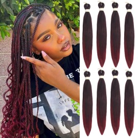 Beyond Beauty Braiding Hair pre stretched, Braids Synthetic Fiber Ombre Yaki Texture, Natural Easy Twist Braids Crochet Hair Hot Water Setting hair extensions