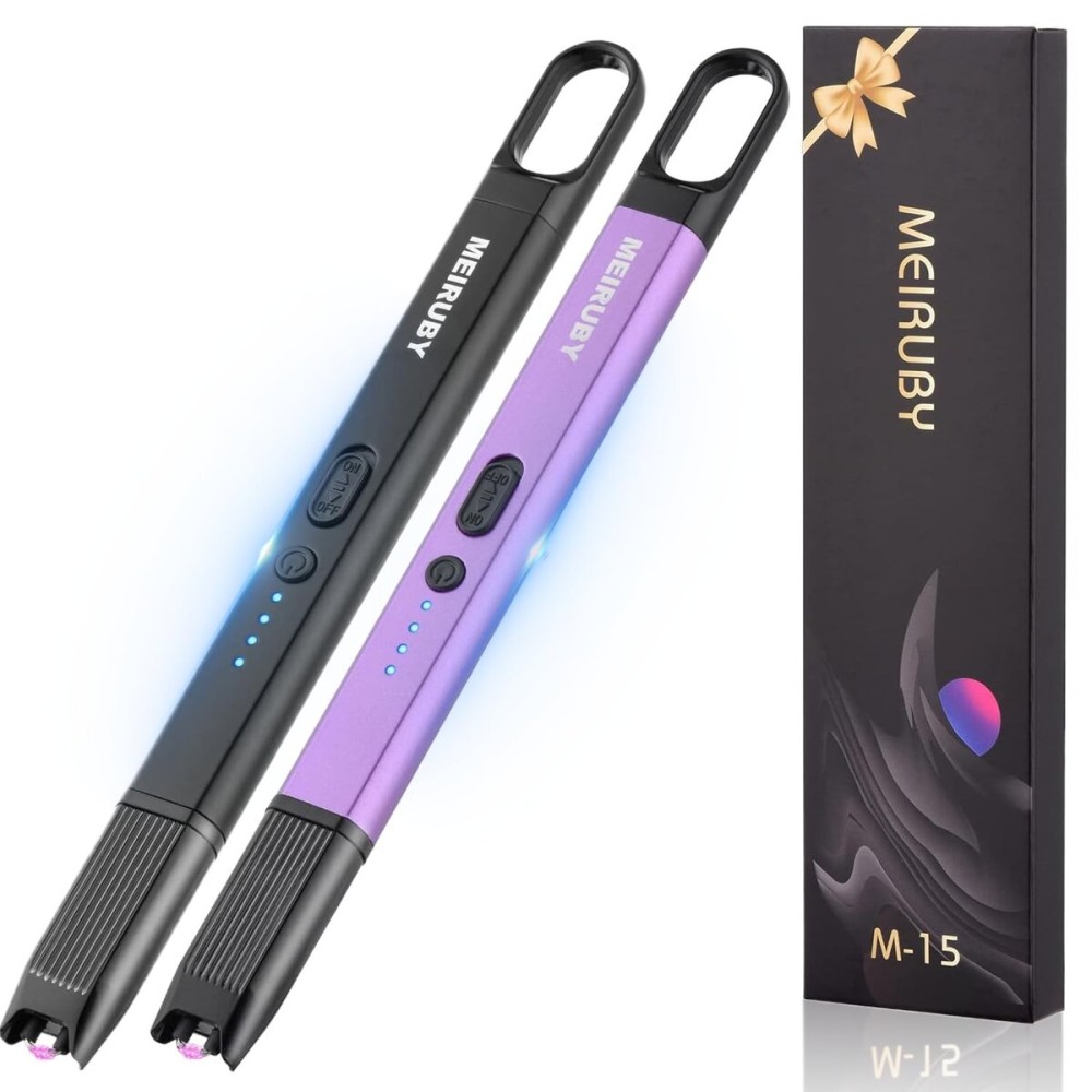 MEIRUBY Electric Candle Lighter - 2 Pack Gift Set Parents, aka Moms & Dads, and Candle Lovers for Christmas & Birthday