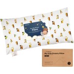 Toddler Pillow with Pillowcase - 10x18 My Little Dreamy Kids Travel Bed Pillows for Sleeping, Organic Cotton Small Pillowcase, Soft & Breathable, Machine Washable,Toddlers 2-5 Years Old(Construction)