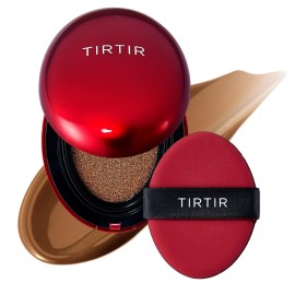 TIRTIR Mask Fit Red Cushion Foundation | Full coverage, Weightless, Skin fit, Satin Glow Finish, Korean Makeup BB Foundation, beauty, Tattoo cover up, Buildable (45N Saddle Brown, 0.63 Fl Oz)