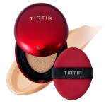 [*Mini Size*] TIRTIR Mask Fit Red Cushion Foundation | Full coverage, Weightless, Skin fit, Satin Glow Finish, Korean Makeup, beauty, Tattoo cover up, Buildable (22N Shell Beige, 0.15 Fl Oz)