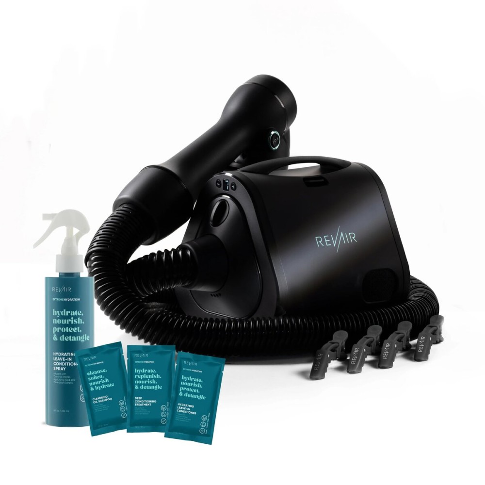 RevAir Reverse-Air Hair Dryer - Starter Pack - Includes Fan Favorite Products for Curly, Coily, and Dehydrated Hair I Amazon Exclusive Bundle