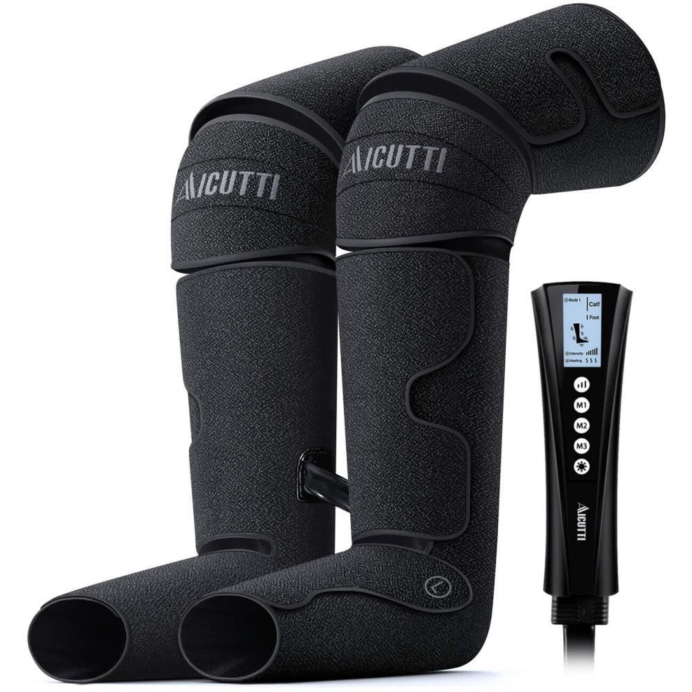 AICUTTI Air Compression Leg Massager with Heat - Circulation Booster for Foot, Calf, Knee & Thigh Pain Relief - Gifts for Women, Men, Dad, & Mom for Mother\'s Day, Father\'s Day, Birthdays & Christmas