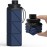 BEAUTAIL Collapsible Water Bottles, Silicone Foldable Water Bottle 610ml, BPA-Free Portable Reusable Leakproof Bottle for Gym Travel Camping Hiking Sports Outdoor, 1 Pack (Dark Blue)