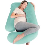 Cute Castle Pregnancy Pillows, Soft U-Shape Maternity Pillow with Removable Cover - Full Body Pillows for Adults Sleeping - Pregnancy Must Haves - Jumbo 57 Inch - Turquoise