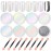 Artdone 8 Jars Chrome Nail Powder Magic White Pearl Kit Mirror Effect Silver Metallic Holographic Dip Nail Powder Decoration Iridescent Aurora Mermaid Pigment