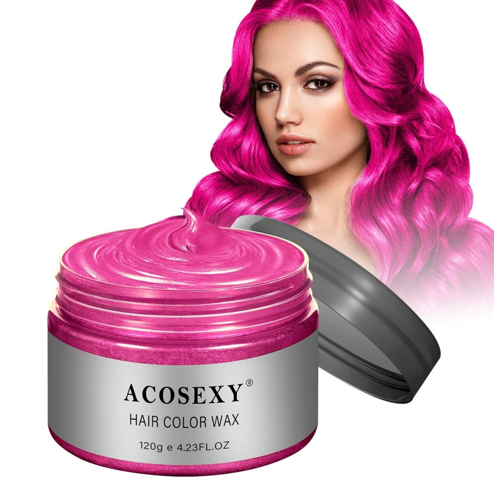 Pink Hair Spray,Temporary Hair Color Wax,Hair Color Spray Wax, Pink Hair Dye,Hair Spray Color Temporary for Cosplay,Party,Masquerade, Halloween.etc (Pink, 1 Pack)
