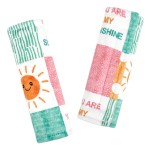 SWESEN Car Seat Strap Cover for Babies, Soft Car Seat Belt Covers, Mink Car Seat Strap Shoulder Pads Girls, Plaid & Sun