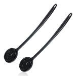 2 Pack Back Scrubber for Shower, 17in Lengthen Long Handle Body Brush, Double Sided Shower Brush for Shower Exfoliating and Massage Can Produce Rich Foam, Long Handle Back Scrubber for Men