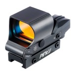 PINTY Red Dot Sight, 1x40 Reflex Sight with 2MOA Red Dot 6 Brightness Levels 4 Reticle Patterns for Picatinny Weaver Rails, Tactical Scope for Long Guns Hunting Rifles Pistols More, Batteries Incl