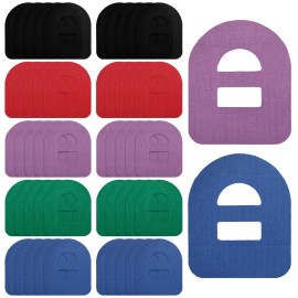 Nuanchu 50 Pieces 5 Adhesive Patches Compatible with Omnipod Waterproof & Sweatproof Pre-Cut Medical Tape Diabetic Sensor Covers Continuous Glucose Monitor Protection(Deep Colorful)