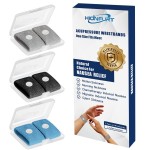 Hionfurt Motion Sickness Bands Anti Nausea Wristband for Adult and Kids Morning Sickness Relief for Pregnant Women Acupressure Nausea Relief for Car, Sea, Air Sickness - 3 Pairs Grey, Black, Blue