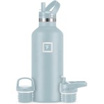 IRON FLASK Camping & Hiking Hydration Flask with Straw, BPA-Free Insulated Stainless Steel Sports Water Bottle - 32 oz Morning Mist