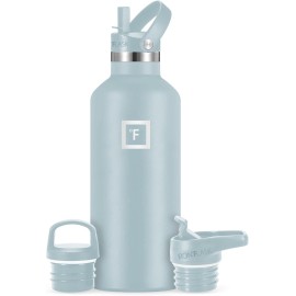 IRON FLASK Camping & Hiking Hydration Flask with Straw, BPA-Free Insulated Stainless Steel Sports Water Bottle - 32 oz Morning Mist