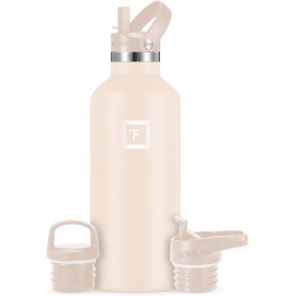 IRON FLASK Camping & Hiking Hydration Flask with Straw, BPA-Free Insulated Stainless Steel Sports Water Bottle - 32 oz Sand