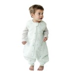 Tealbee Dreamsuit Toddler Sleep Sack with Feet - Walker Sleep Bag with Legs, Rayon made from Bamboo, Winter 1.5 TOG, 2-Way Zipper, 12m-2T - Seashell