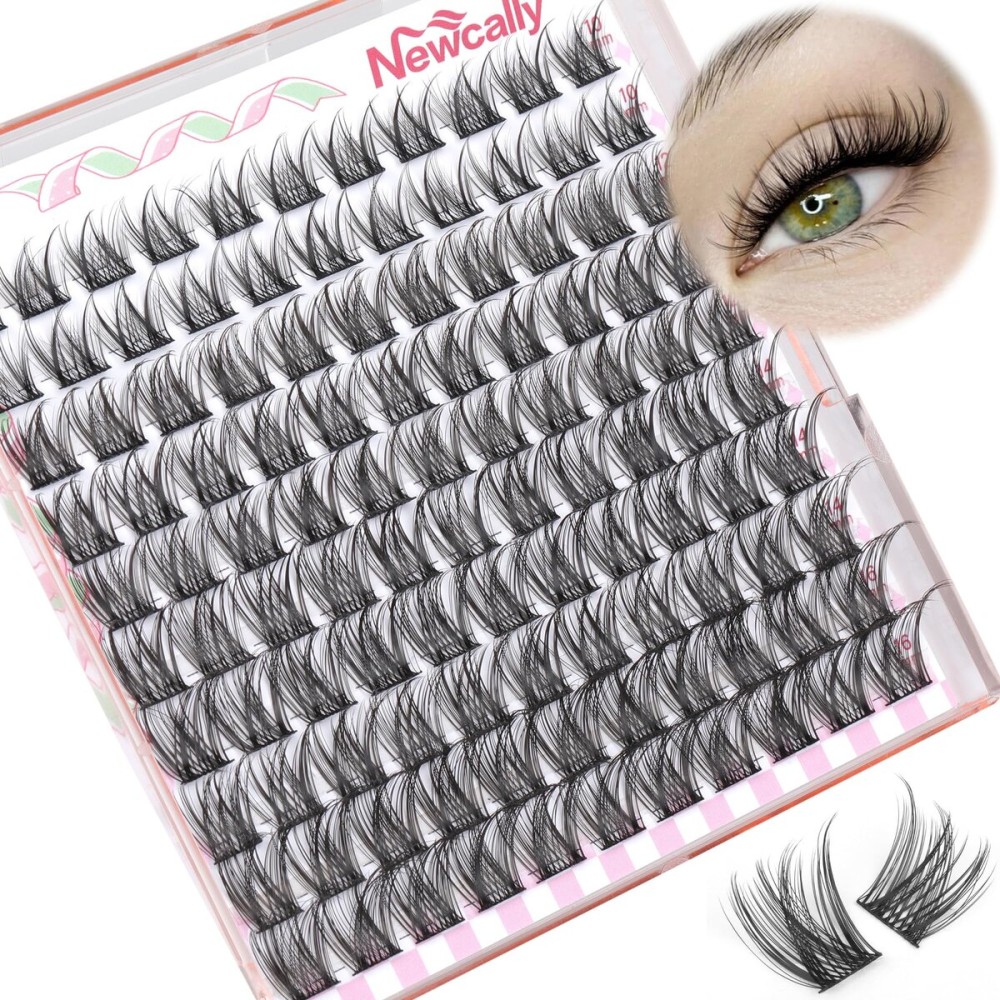 Lash Clusters Natural Lash Extension Wispy Eyelash Clusters C-curly DIY Eyelash Extension 10-16MM Individual Lashes Cluster Eyelash Extension by Newcally