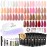 ROSALIND Poly Nail Gel Kit for Beginners - 28 Colors Extension Gel Set with UV/LED Nail Lamp, 72 Accessories (Base/Top Coat, Nail Forms, Tools), Long Lasting Salon Kit for DIY Manicure