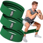Tribe Lifting Fabric Resistance Bands for Exercise - Hip Bands for Working Out Legs, Glutes, Knees and Thighs for Men and Women - Cloth Circle Booty Bands for Physical Therapy (Green)