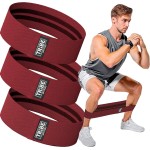 Tribe Lifting Fabric Resistance Bands for Exercise - Hip Bands for Working Out Legs, Glutes, Knees and Thighs for Men and Women - Cloth Circle Booty Bands for Physical Therapy (Red)