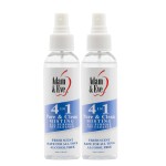Adam & Eve Sex Toy Cleaner, 4 In 1 Pure And Clean Misting Spray, Fast Acting Misting Spray For Adult Toys, Vibrators, Dildos, Fresh Scent, Water Based Formula Perfect for Gifting, 4 oz (Pack of 2)