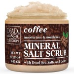 Dead Sea Collection Coffee Scented Salt Body Scrub - Large 23.28 OZ - with Pure Oils and Dead Sea Minerals