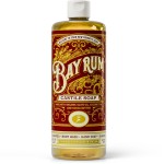 Carolina Castile Soap Bay Rum Scent - Certified Organic Base, High Olive Oil Content, Non-Drying, Made with Organic Oils, Concentrated Natural Body Wash for Men and Women (Bay Rum, 32 Fl Oz)