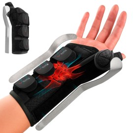 Dr. Arthritis Carpal Tunnel Wrist Brace Night Support, Thumb Spica Splint Right Hand for De Quervains Tenosynovitis, Tendonitis, Wrist Brace With Thumb Support-Small/Medium-Women & Men, Black