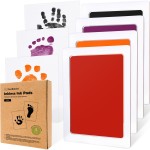 4-Pack Inkless Baby Hand and Footprint Kit - Mess Free Ink Pad for Newborn Keepsake, Dog Nose & Paw Print Kit, Clean Touch Ink Pad for Baby Hand & Footprints, Ideal New Mom Gifts (Halloween, L)