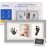 Bubzi Co Baby Handprint Kit & Footprint Photo Frame for Newborn Girls and Boys, Unique Baby Shower Gifts Set for Registry, Memorable Keepsake Decorations for Room Wall or Nursery Decor (Cool Gray)