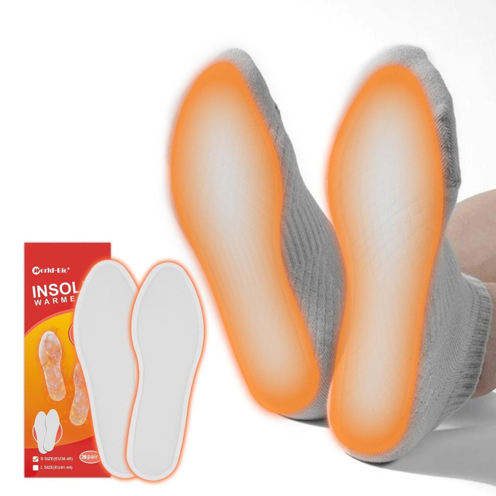 MR.ICE Foot Warmers 20 Pairs - Air Activate Heated Foot Warmers for Feet - Up to 9 Hours of Heated Insoles Foot Warmers - Winter Hiking, Fishing, Hunting, Camping Heaters - S Size (EU36-40)