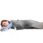 Ruqiji 17\'\'x33\'\' XXXL King Size Heating Pad with 120 Minutes Auto Shut Off&6 Temperature Settings, Flannel Electric Heating Pad/Pain Relief for Back/Neck/Shoulders/Menstrual Pain/Leg Cramp (Dark Gray)