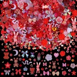 300pcs Nail Art Charms Kit,Over 100pcs Mixshape Resin Gems and 100 pcs Mixed Flatback Nail Rhinestones Pearls with Over 100pcs Sequins for Women\'s Manicure Making DIY Crafts (17-300-red)