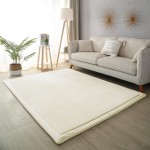 Loartee Coral Velvet Crawling Rugs (4\'11x4\'11, Beige) for Toddler Children Play Area Rugs Yoga Mat Exercise Pads Carpet