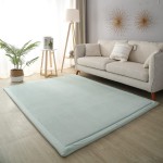 Loartee Coral Velvet Crawling Rug (6\'7x6\'7, Light Green) for Toddler Children Play Area Rug Yoga Mat Exercise Pad