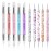 10PCS Nail Art Gel Carving Pen Rhinestone Handle Silicone Nail Art Pen Brushes for Design Foil Carving Drawing 3D Effect Shaping Drawing Dotting Tool