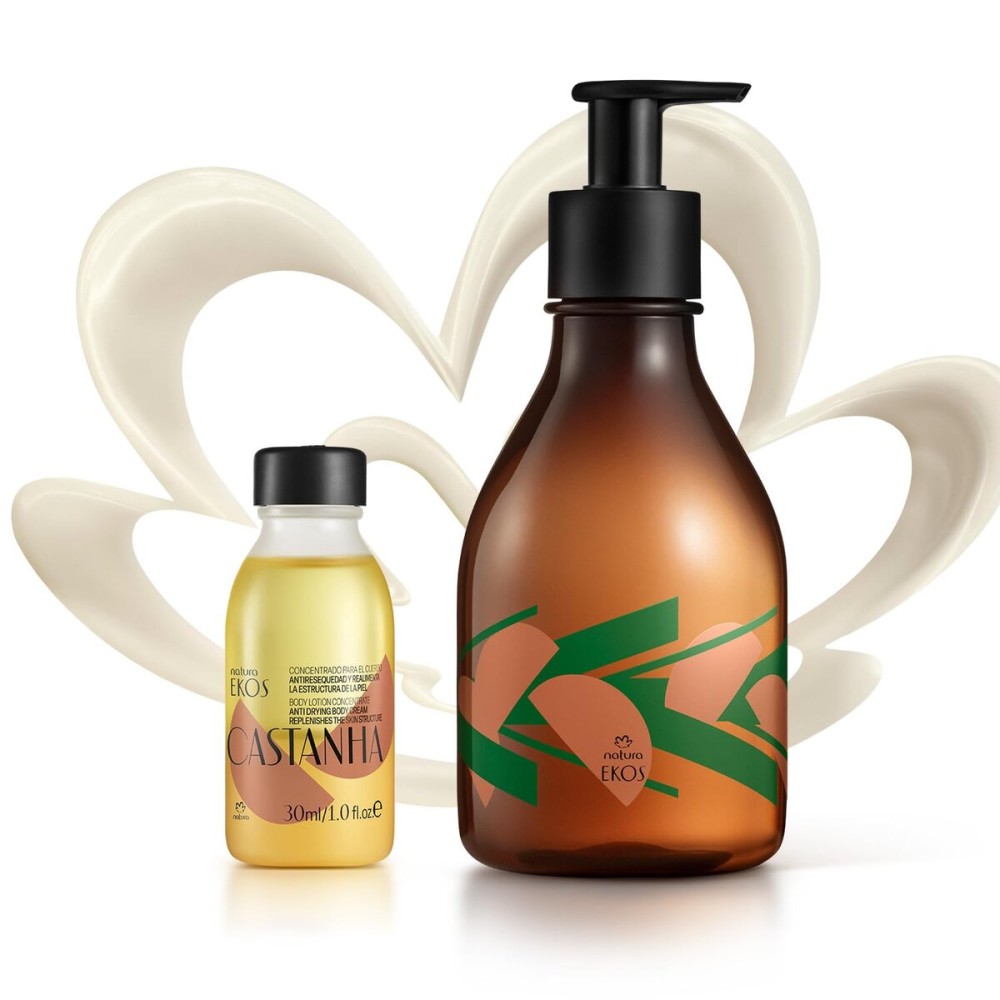 Natura - Brazil Nut Body Lotion Concentrate Kit - Castanha Moisturizer - Anti-Dryness - Deep Skin Hydration - Vegan Skin Care - Self Care & Body Care
