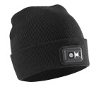 POWERCAP LED Hat Light 150 Lumens Rechargeable Fleece Beanie with Bright Built-in Headlamp Waterproof LED Warm One Size Cap