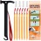 Eurmax USA Hiking Camping Tent Stakes and Hammer Set Lightweight Multi-Function Tent Hammer with Tent Stake Remover,Tent Pegs for Camping, Hiking, Backpacking, Gardening(Gold Stakes)