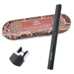 FUKKUDA Electric Candle Lighter with Gift Box - USB Rechargeable Windproof & Flameless Plasma Arc Lighter for Candles, Bohemia Box Obsidian Black