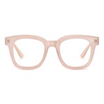 Madison Avenue Blue Light Blocking Glasses Oversized Fashion Blue Light Glasses for Women Anti Eyestrain & UV Protection Computer Eyeglasses (Nude Pink)