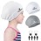 2 Pack Kids Swim Caps for Long/Short Hair, Unisex Silicone Swimming Cap for Age 3-15 Children Toddler Youth Teen, Waterproof Shower Cap Bathing Hats for Girls Boys with Ear Plugs & Nose Clip-4