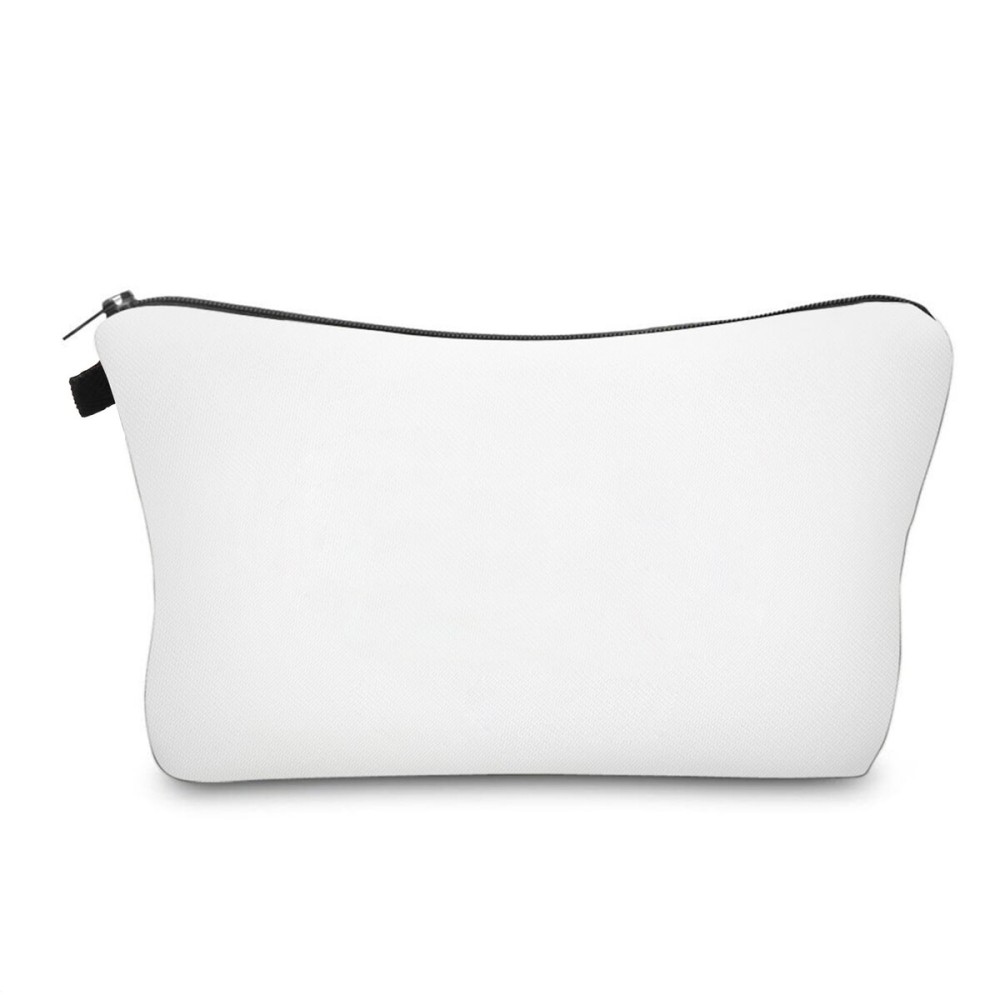 Aiphamy Cute Travel Makeup Bag Cosmetic Bag Small Pouch Gift for Women (Plain White)