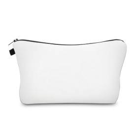 Aiphamy Cute Travel Makeup Bag Cosmetic Bag Small Pouch Gift for Women (Plain White)