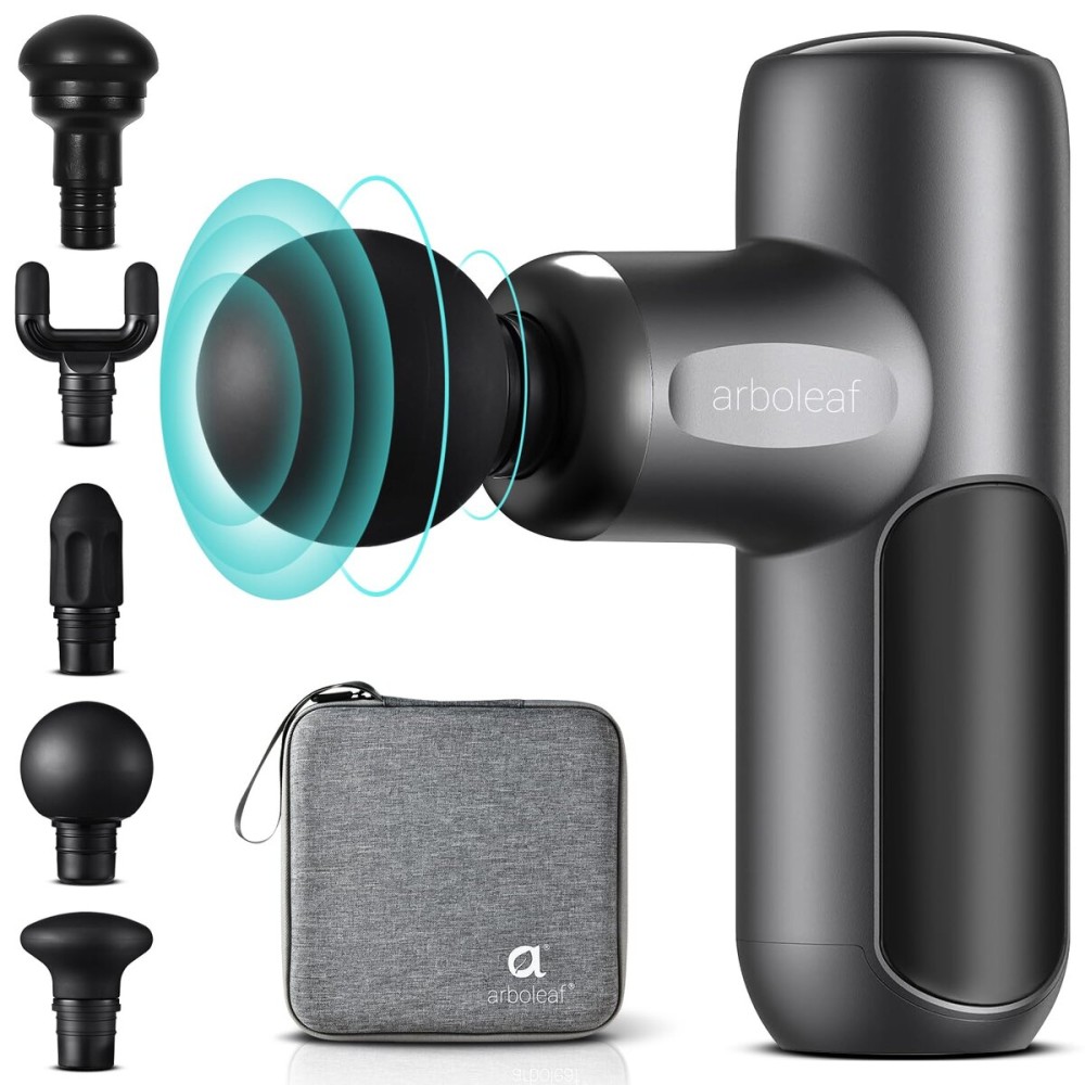 arboleaf Mini Massage Gun Deep Tissue, Percussion Muscle Massager for Back Pain Relief, Small Massage Gun with Case Travel Size, Handheld Quiet, Portable