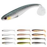 TRUSCEND 12 PCS Fishing Lures for Bass Trout Crappie Multi-Purpose Paddle Tail Swimbaits Superb Soft Plastic Fishing Baits Freshwater Saltwater Bass Walleye Lure Fishing Gifts for Men