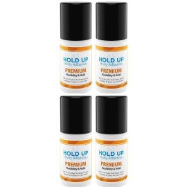 Hold Up Body Adhesive Premium - Body Glue for Dancers Roll On Skin Adhesive for Compression Socks Thigh Highs Costumes Clothing Lingerie Fashion Cosplay - 2 oz Roll On, 4-Pack