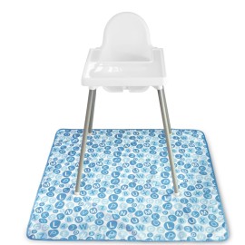 S&T INC. Baby Splat Mat for Under High Chair, Water Resistant Floor Mat, 42 Inches by 42 Inches, Sage Needlepoint